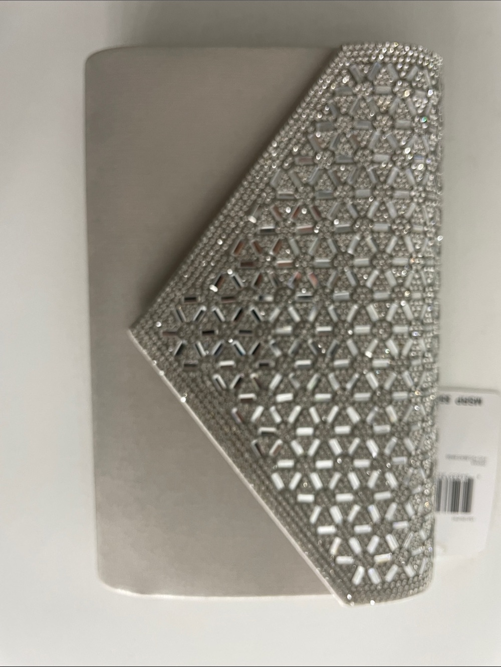 Gunne Sax Silver Crystal-Embellished Shoulder Bag
